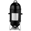 60608693 outdoor three-layer elliptical cylinder oven, temperature table control, exquisite technology, 3 in 1 iron carbon oven, portable charcoal gri