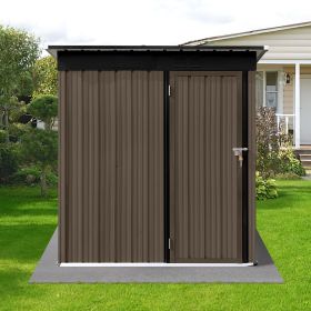 Metal garden sheds 5ftÃ—4ft outdoor storage sheds Brown + Black