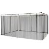 Outsunny 9.84' x 13.1' Gazebo with Netting, Universal Size, Canopy Tents with Zippers, black rings, high-quality polyester, Washable