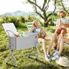 80-Quart Outdoor Beverage Rolling Cooler for Backyard Deck Patio with Wheels