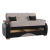 PrimeNest Yalise Collection Upholstered Convertible Loveseat with Storage