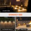 VEVOR LED Hardscape Lighting, 6.8 Inch Retaining Wall Lights, 3W 12V-24V AC/DC Low Voltage Paver Light, IP68 Waterproof Outdoor Step Lights, 3000K Swi