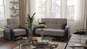 PrimeNest Yalise Collection Upholstered Convertible Loveseat with Storage
