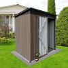 Metal garden sheds 5ftÃ—4ft outdoor storage sheds Brown + Black