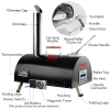 84312280 12in automatic rotating pizza oven built-in thermometer semi-automatic pizza oven, cooking pizza machine, portable wood fire pizza oven, outd