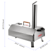 38701155  Semi-automatic Pizza Oven, 12in Cooking Pizza Machine, Portable hardwood pellet Pizza Oven, Outdoor Kitchen Authentic stone baked pizza, bac
