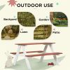 Wooden outdoor children's picnic table - Brown
