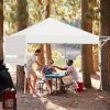 17 x 10 Feet Foldable Pop Up Canopy with Adjustable Dual Awnings