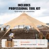 VEVOR Canvas Tent, 4 Seasons 5 m/16.4 ft Bell Tent, Canvas Tent for Camping with Stove Jack, Breathable Yurt Tent for up to 8 People, Family Camping O