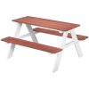Wooden outdoor children's picnic table - Brown