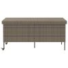Patio Storage Box with Wheels Gray 63"x21.7"x29.5" Poly Rattan