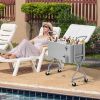 80-Quart Outdoor Beverage Rolling Cooler for Backyard Deck Patio with Wheels