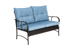 4 Piece Outdoor Patio Furniture Sets, Wicker Conversation Set for Porch Deck, Brown Rattan Sofa Chair with Cushion