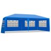 10'x20' Outdoor Party Tent with 6 Removable Sidewalls, Waterproof Canopy Patio Wedding Gazebo, Blue