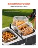 16QTx2 Outdoor Propane Deep Fryer Commercial Free Standing Cooker Two Tank