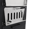 23540290 Independent carbon roast pizza oven, 12in pizza oven, with chimney and wheels pizza stone and pizza oven, ceramic stone pizza oven and toaste
