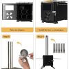 Camping Stove for Hot Tents, Carbon Steel Wood Burning Stove with Stainless Wall Chimney Pipes for Tents, Shelter, Outdoor Portable Stove for Camping