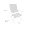 Outdoor Steel Rocking Chair, Natural Rush Weave