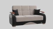 PrimeNest Yalise Collection Upholstered Convertible Loveseat with Storage