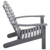 Adirondack Chair Solid Acacia Wood Gray