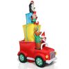 Santa Claus Driving with Gifts Garden Santa Claus Christmas Decoration