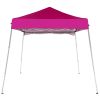 6x6ft Pop Up Canopy Tent, Outdoor Tent Canopy Foldable Portable Canopies for Camping, Patio, Easy Up Gazebo Canopy with Carry Bag Slant Legs, pink