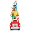 Santa Claus Driving with Gifts Garden Santa Claus Christmas Decoration