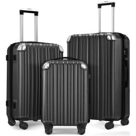 3-piece Luggage Set with TSA Lock& Double Spinner Wheels, Expandable For Large Storage