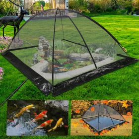 VEVOR Pond Cover Dome, 9x12 FT Garden Pond Net, 1/2 inch Mesh Dome Pond Net Covers with Zipper and Wind Rope