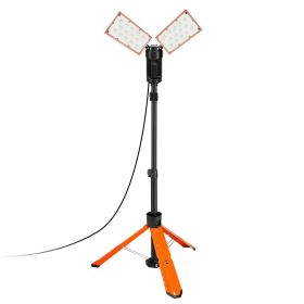 VEVOR Led Work Light 20000lm, Work lights with Stand Dual Head 200w, 27.6"-70" Height Adjustable, with Foldable Tripod Stand & Remote Control