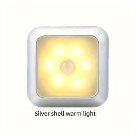 6 Pcs Induction Night Light (Option: Warm)