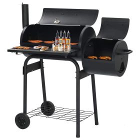Outdoor BBQ Grill Charcoal Barbecue Pit Patio Backyard Meat Cooker Smoker (Grill Body Material: Steel)
