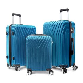 ABS Hard Shell 3-Piece Luggage Set(20/24/28)with 360°Rotating Wheel and TSA Lock Men and Women Ideal for Business Trips and Family Getaways (Color: as Pic)