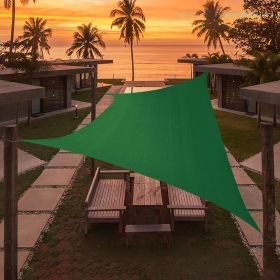Artpuch Custom Size Dark Green Sun Shade Sail Triangle Canopy 185 GSM Durable Fabric UV Block Awning for Outdoor Patio Garden Backyard (Customized Ava (Color: Dark Green, size: 19'X20')