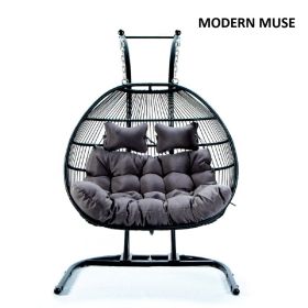 Modern Muse FOLDING DOUBLE SWING CHAIR w/CUSHION (Seating Type: With Cushion)