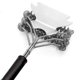 Stainless Steel BBQ Brush (Color: Silver)