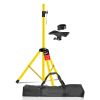 5 Core Speaker Stand Tripod Floor Heavy Duty Adjustable Up to 72 Inch DJ Studio Monitor Stands Pole Mount - SS HD YLW BAG