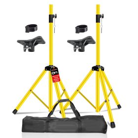 5 Core Speaker Stand Tripod Floor Heavy Duty Adjustable Up to 72 Inch DJ Studio Monitor Stands Pole Mount - SS HD YLW BAG (SKU: SS HD 2 PK YLW BAG)