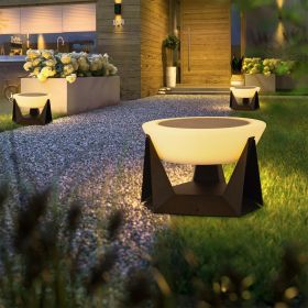 Modern Solar-Powered Outdoor Post Light Path Light for Garden Yard Front Door (Color: Black)