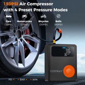 Jump Starter with Air Compressor 2000A 12V Car Battery with 150PSI Digital Tire Inflator (Color: as show)