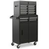 2-in-1 Rolling Tool Chest with 5 Sliding Lockable Drawers