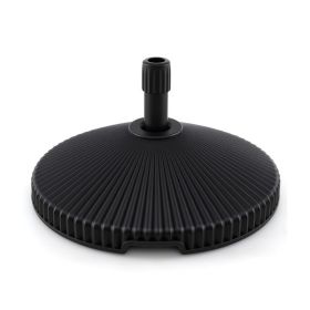 Outdoor Fillable Umbrella Base with Texture Decor (Type: Style B, Color: Black)