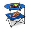 Travel Camping Picnic Portable Foldable Table with Cup Holder