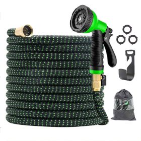 Lovewe Pocket Hose with 10 Function Nozzle,  Expandable Garden Hose, Lightweight & No-Kink Flexible Garden Hose, 5/8 inch Anodized Aluminum Fittings (Diameter: 100ft)