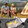 Portable Folding Picnic Double Chair with Umbrella, Table & Cooler â€“ Beach Camping Chair, Red/Gray Palm Tree Design