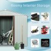6ft x 5ft Outdoor Metal Storage Shed White
