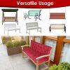 2-3 Seater Swing Cushion Waterproof Outdoor Swing Cushions Replacement Swing Bench Pads Chair Mat with Backrest 8 Tie Straps 59x43.3x3.9in for Patio F