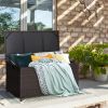 50 Gallon Outdoor Wicker Storage Box with Zippered Liner