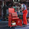 2-in-1 Rolling Tool Chest with 5 Sliding Lockable Drawers