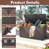 175 Gallon Outdoor Storage Box with Universal Wheels and Zippered Liner
